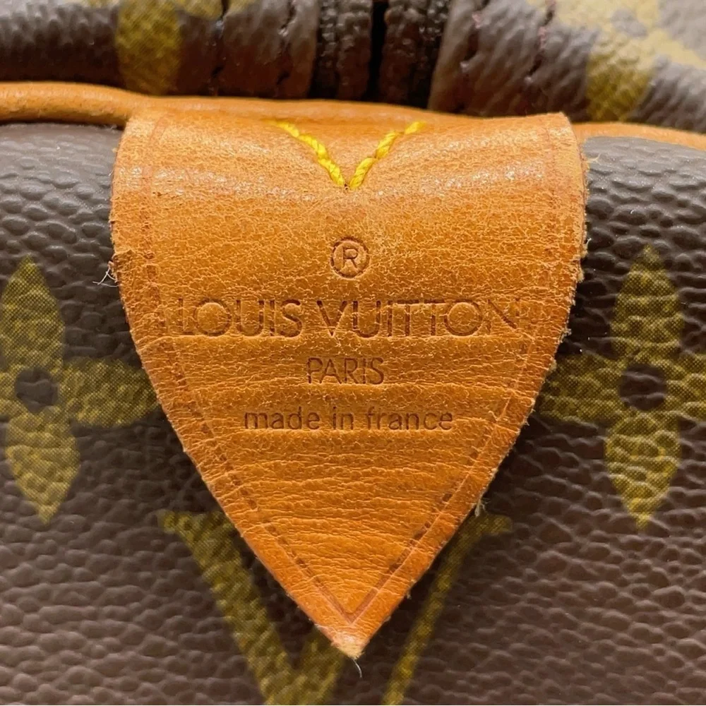 Auth Louis Vuitton Monogram Keepall 60 Boston Bag W/PadLock/Tag